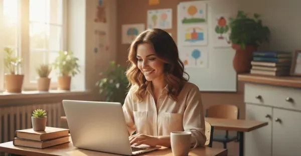 Enseignante souriante