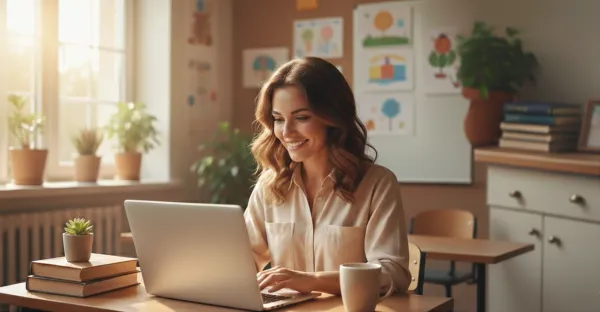 Enseignante souriante