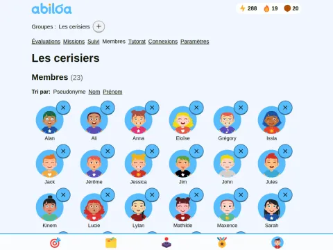 Gestion des groupes