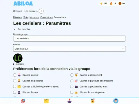 Options de personnalisation