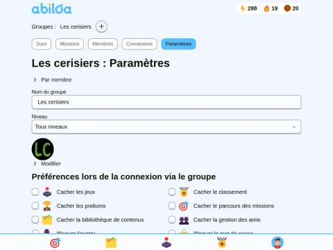 Options de personnalisation