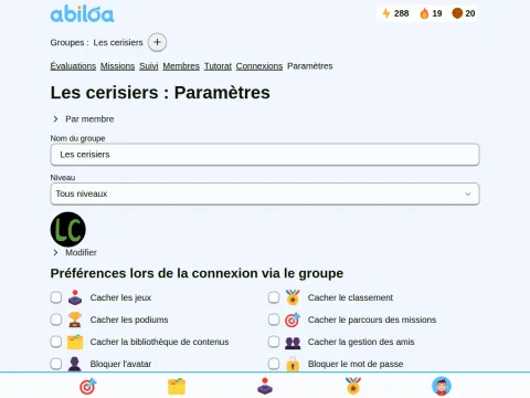 Options de personnalisation