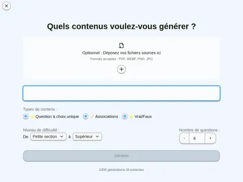 Générateur IA de quiz
