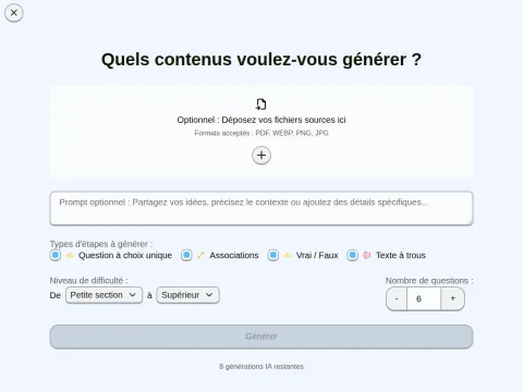 Générateur IA de quiz